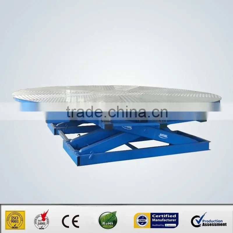 Safe Dealership Wanted Scissor Elevating Platform Hydraulic Car Revolving Stage