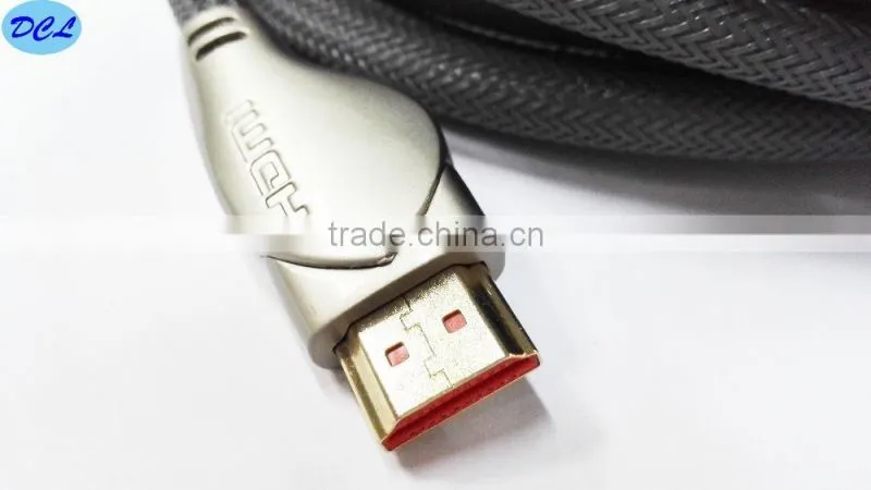 Gold metal 1.4V HDMI CABLE with nylon net 1.8M