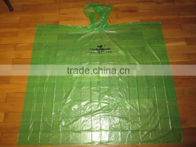 LOGO Printed Promotional PE Disposable Raincoat