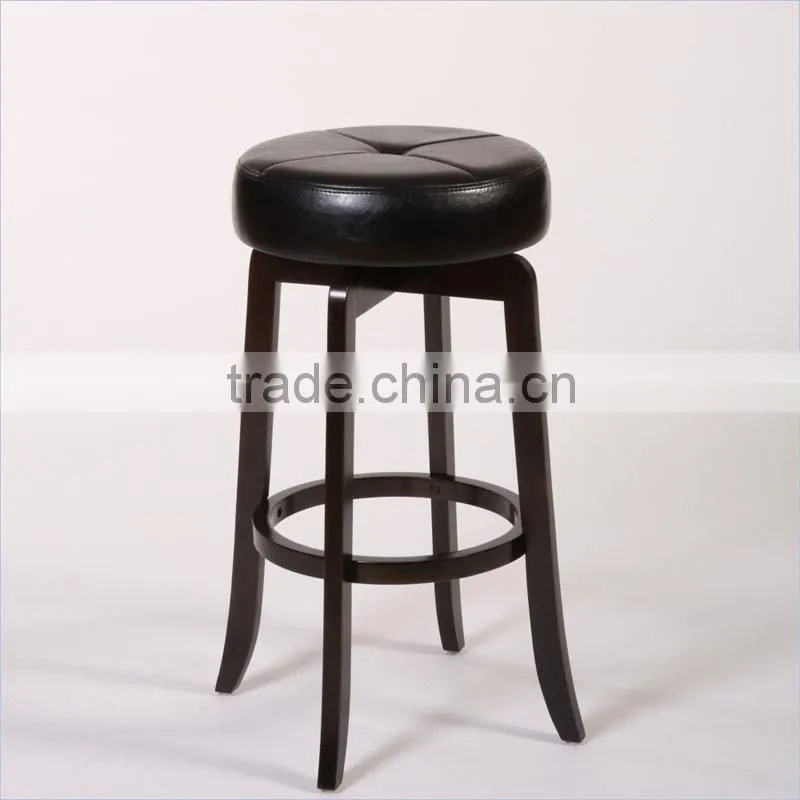 Hot sale wooden bat stool swivel stool counter stool without back