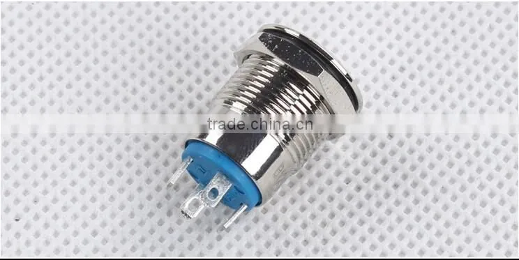 12mm metal push button switch with LED Momentary waterproof
