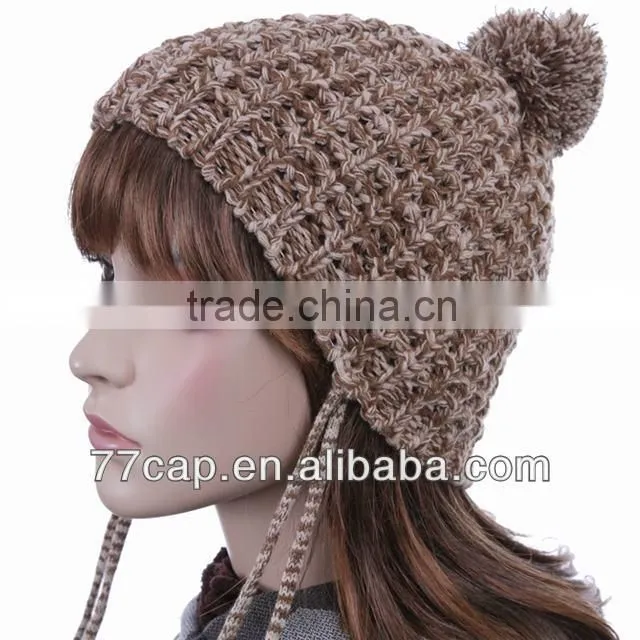 fashion style knitted multy color not brim beanie winter warm