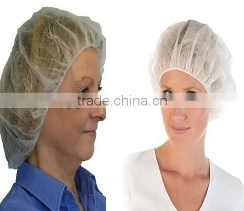 white nonwoven disposable hair caps