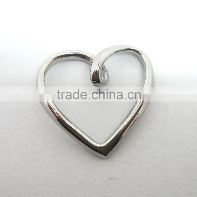 Elegant Design stainless steel girl's heart shaped pendant