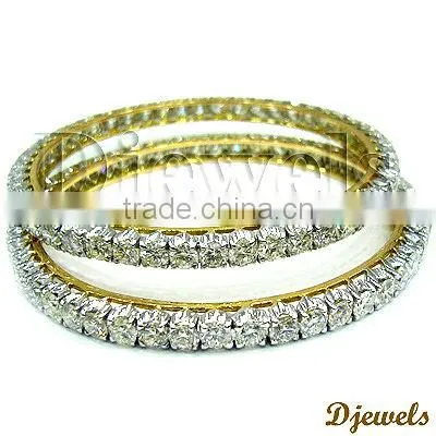 Diamond Gold Bangles, Gold Bangles, Diamond Jewelry
