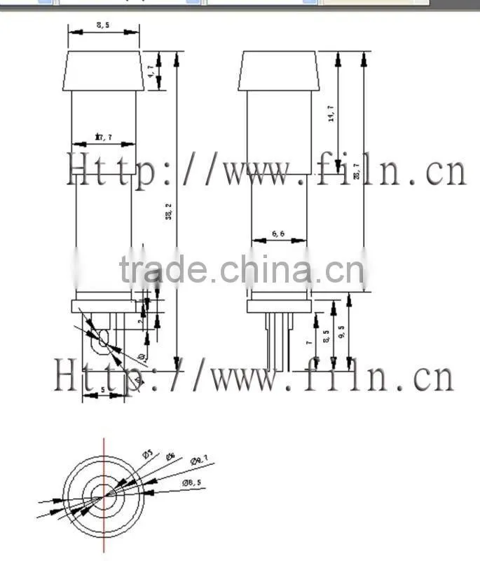 FL1-025 12v three phase wall switch with led indicator lights