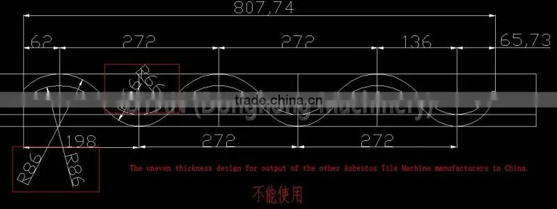 Main raw material Asbestos fiber and cement tile machine