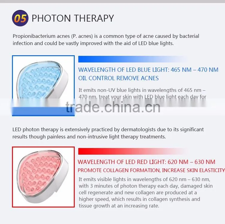 LED skin care beauty equipment use photon therapy