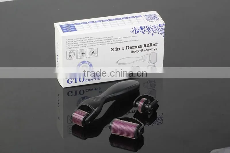 GTO factory wholesale high quality 3 in 1 derma roller micro needle roller meso roller