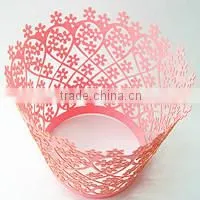 Alibaba Wholesale New Design First Communion Party Favors Laser Cut Cupcake Wrappers With Fast Shipment
