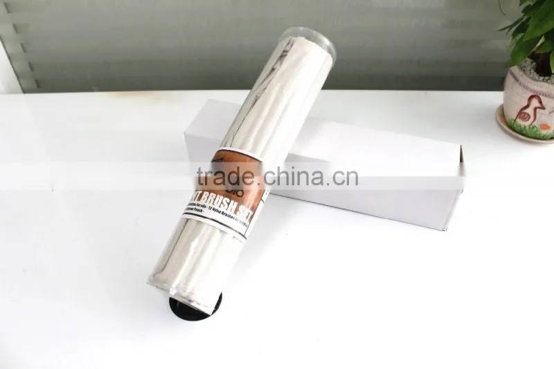 Variegated synthetic wooden handle artist painting brush
