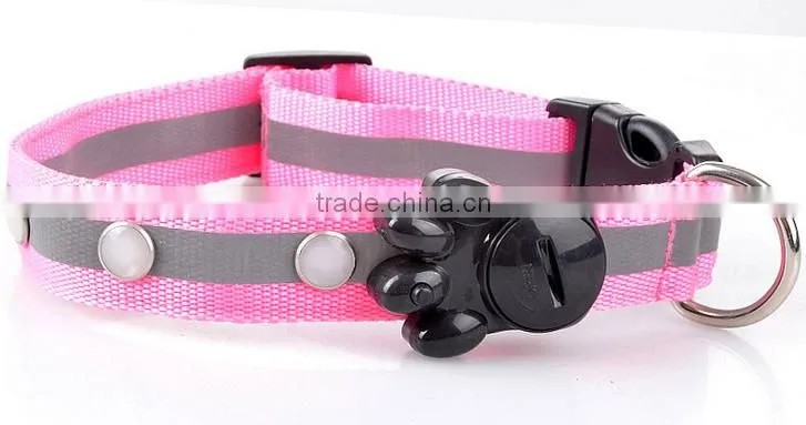 led dog safety collar leash adjustable lights collar for pet