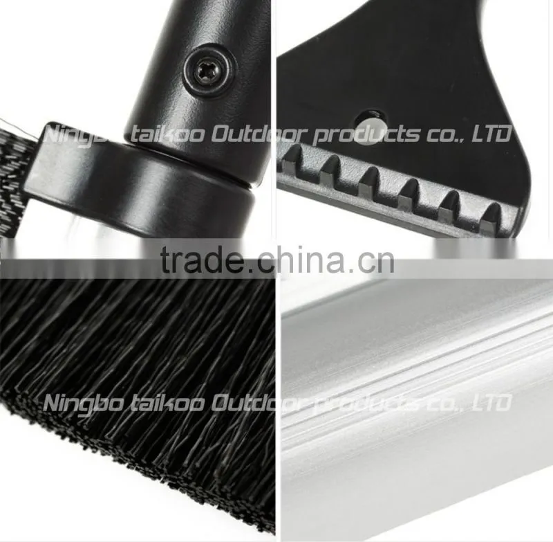 portable aluminum alloy snow brush with scraper