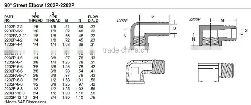 90 Street Elbow 1202P-2202P,Pipe Fitting,Brass Fitting,Auto parts