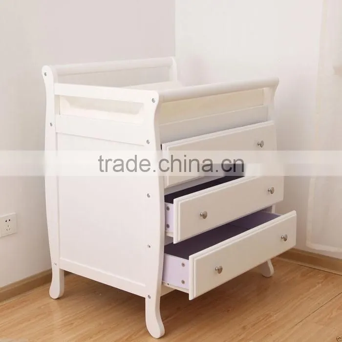 Wholesale Australia / NewZealand Style 3 Drawer Wooden Baby Changing Dresser Change Table