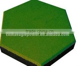 hexagon shaped rubber paver