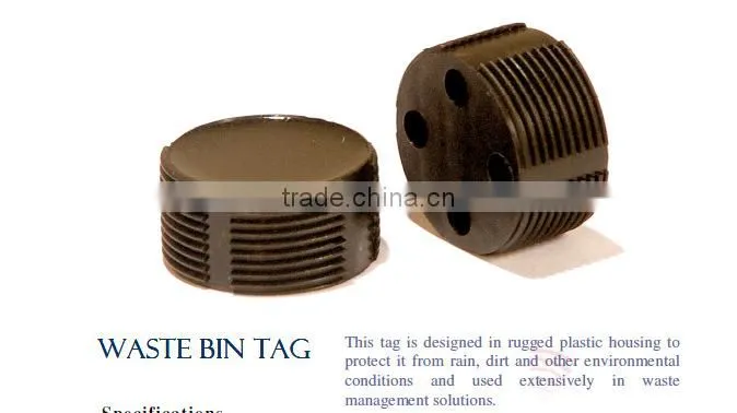 Hot Selling RFID Asset Tracking Template RFID Tag for Waste Bin Tracking