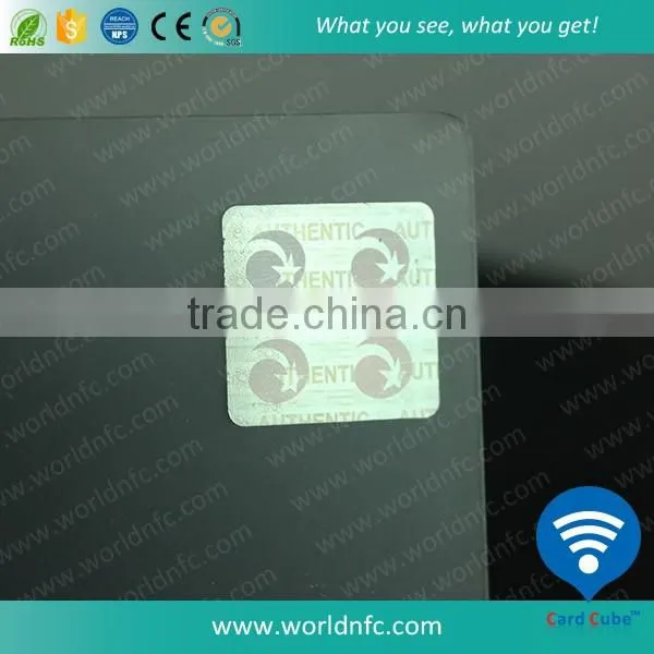 Custom CMYK Reprinted Plastic PVC Card with Hologram Sticker