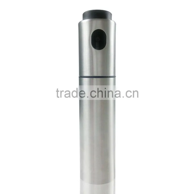 Stainless steel Baking Olive Oil Bottle/Pot/Mister, Cooking Sprayer & Dispenser, Silver