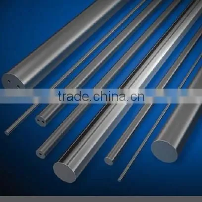 Solid tungsten carbide rods with one straight hole