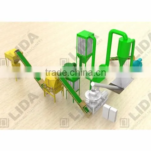 LIDA 5-6 T/H Wood biomass production line with high-quality and CE