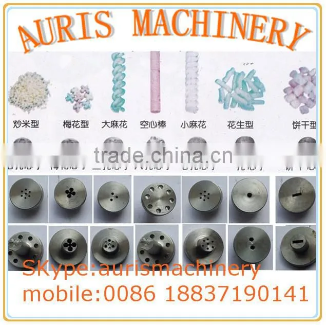 Widely used small model corn puffing extruder machine with 7molds