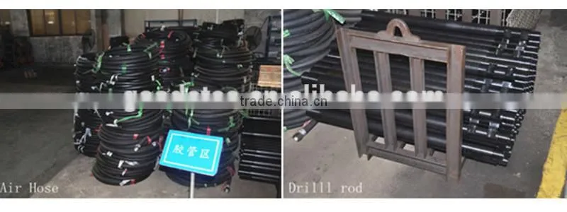 high efficiency and energy saving motor driven DTH air leg rock drill rig