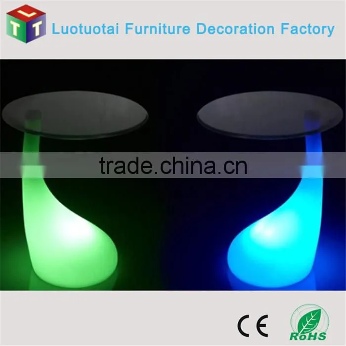 illuminated 16 color change lighted up led furniture/bar tea/coffee/cocktail table