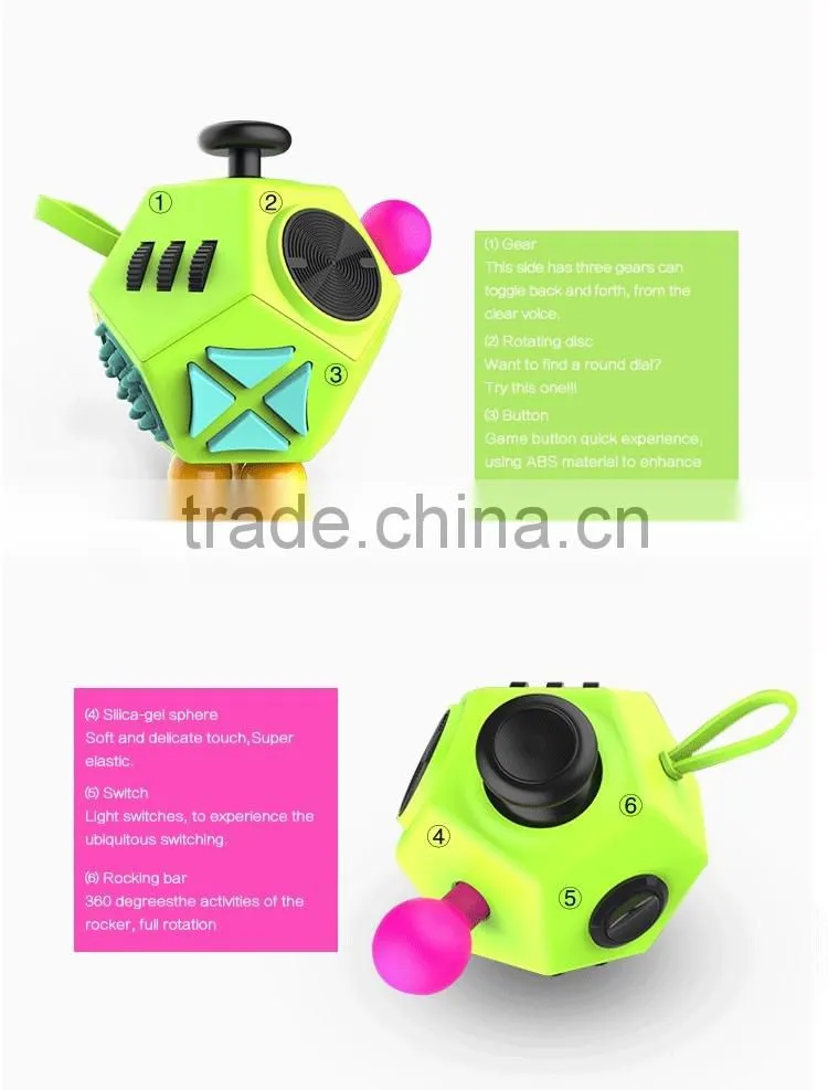 2017 rgknse TOP SALE!!!colorful Fidget Cube fidget cube 2.0 Relieves Stress And Anxiety for Children and Adults