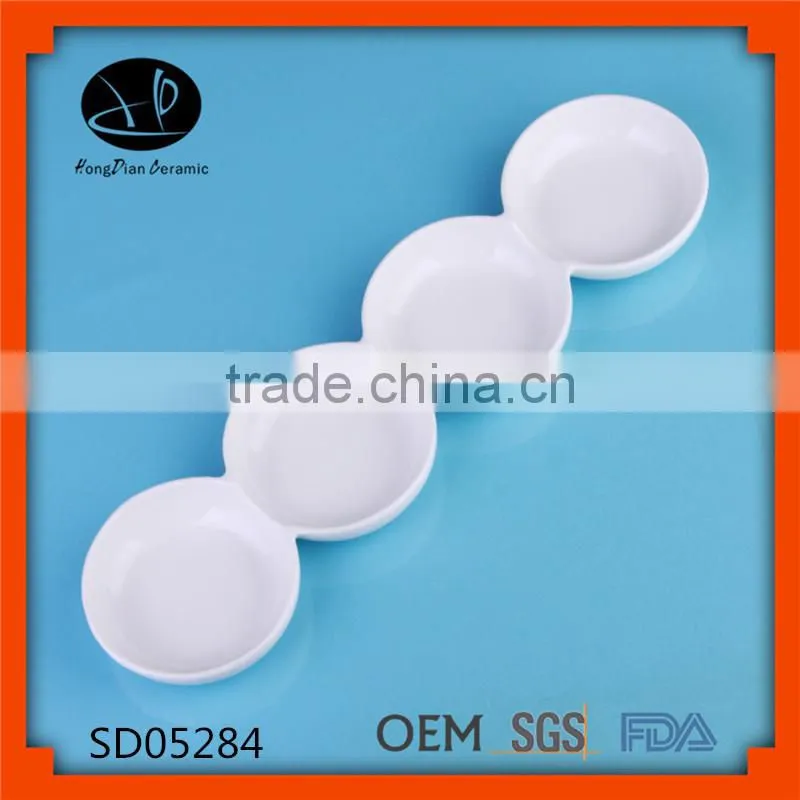 Porcelain Plain White Sushi Soy Sauce Dipping Plate Dishes,Bowl with lid,used chafing dishes,China dishes wholesale
