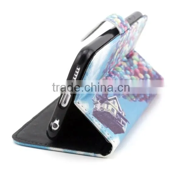Hot selling cartoon design flip leather case for iphone 6