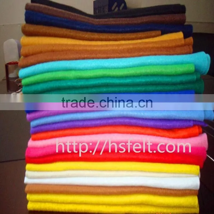 Colored felt, Nonwoven colored felt fabric