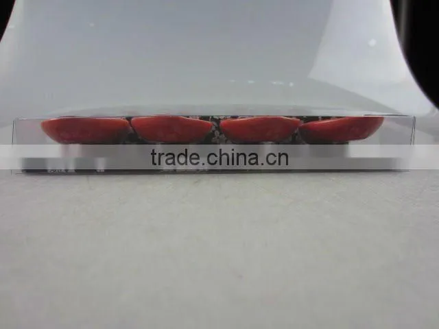 4 pcs red glazed porcelain spoon set