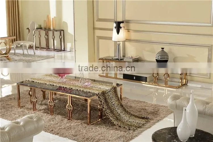 Royal stainless steel hotel/living room furniture side/corner table B818-2G