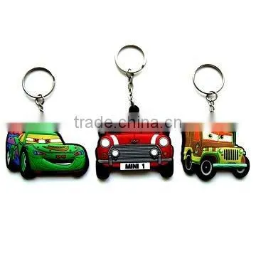2D falt soft pvc keychain