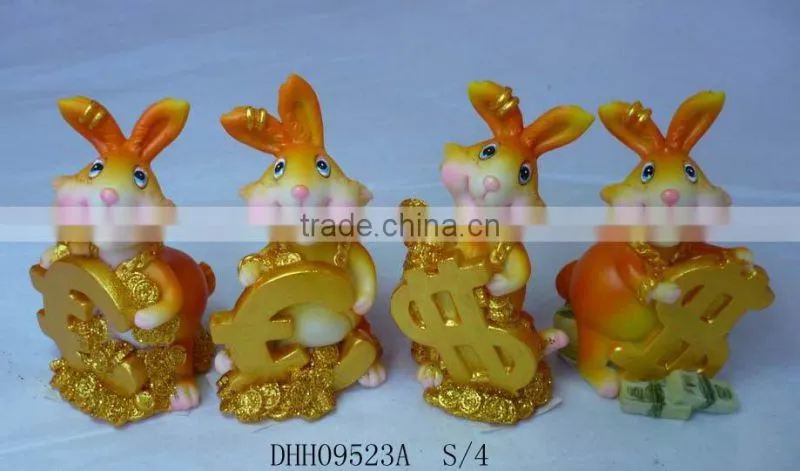 Hand painted resin sculpture with standing-resin woman sculpture-clear resin statue-resin bird