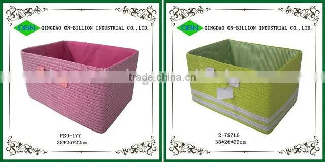 Wholesale colorful handmade pp strap woven children bag basket for kids