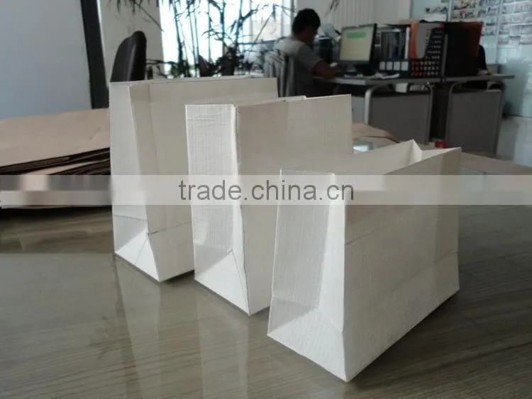 2017 new fashion warp and weft kraft paper bag without handle