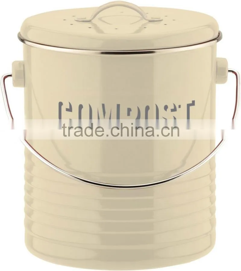Hot Sale Colorful Round Metal Bread Flour Cookies Storage Bin Kitchen Flour Canister