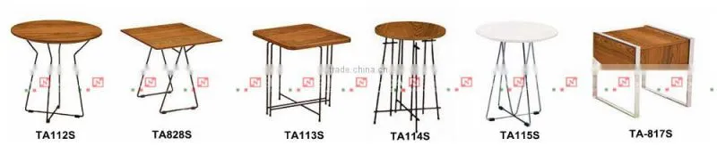 baking finish wire side table / wooden side table / sofa side table TA-828S