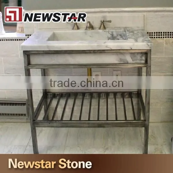 Newstar stone vanity top and corner vanity base
