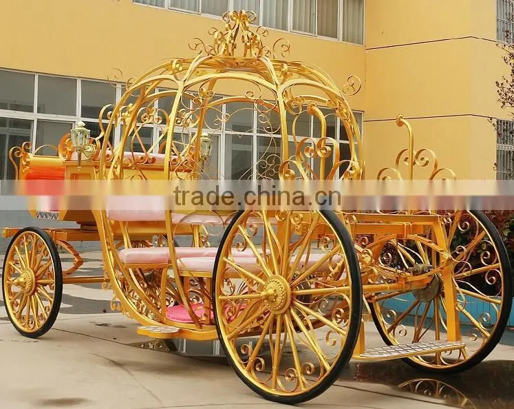 Golden horse carriage royal style pumpkin horse carriage(BG11-M075)