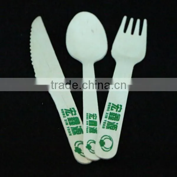 disposable birch wooden spoon
