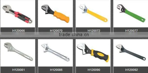 Full dipped handle adjustable wrench 6" 8" 10" 12" chrome plated