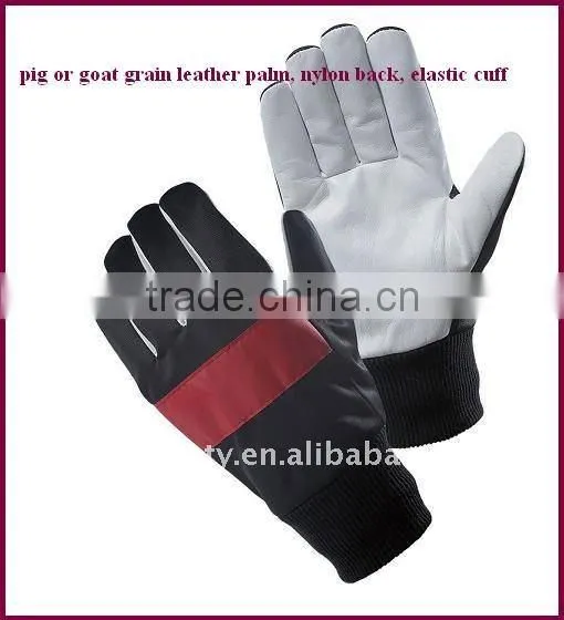 Industry safety pig/goat skin leather tool gloves ZM321-H