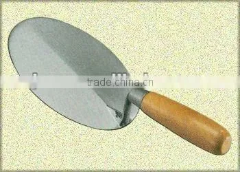 Carbon steel wooden handle round corner bricklaying trowel