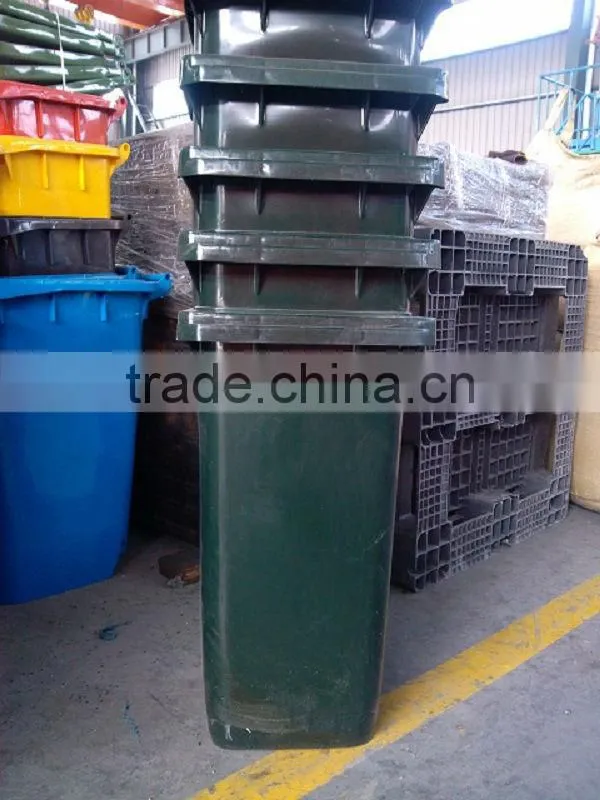 Green Wheely trash bins 240L