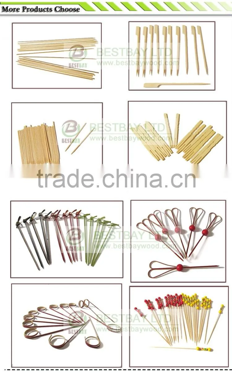 Wholesale rotating BBQ bamboo skewer 5.0mm*36inch bamboo marshmallow sticks