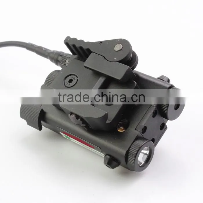 ES-FX103-LR Tactical compact square combo of red laser sight with led flashlight