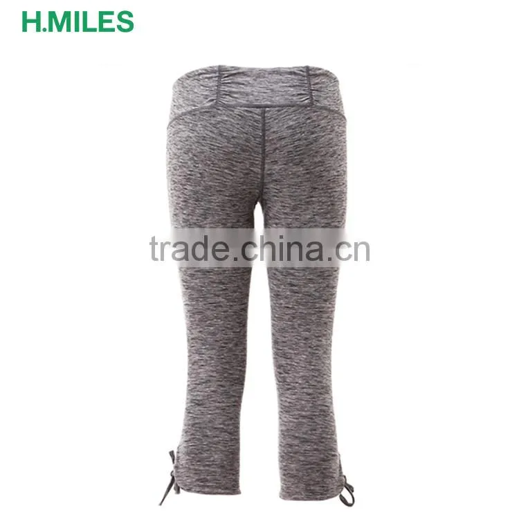 Women Slimming slim fit quickdry space dye fitness capri tight